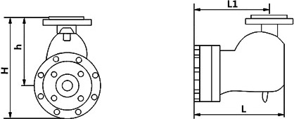 GH4杠杆浮球式蒸汽疏水阀结构图